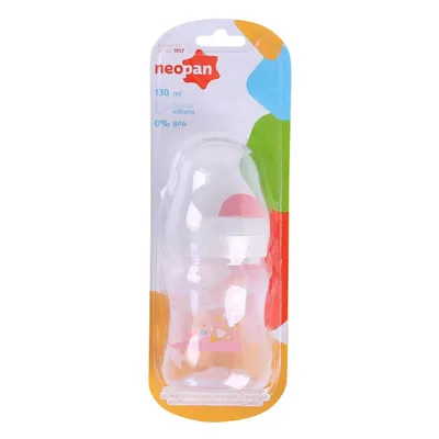Mamadeira Boca Larga Neopan Bico Em Silicone 130ml