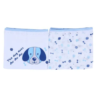 Fralda Minasrey Carinhas Cachorrinho Azul 02 Peças