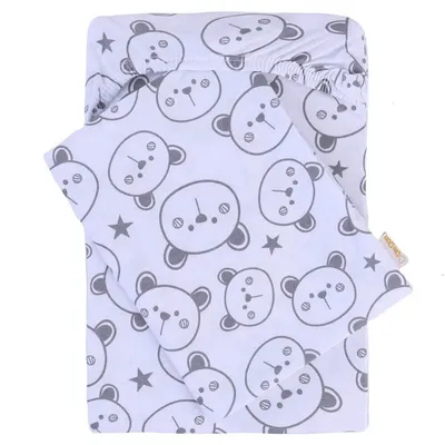 Jogo De Lençol Din Don Em Malha 02 Peças Ursinho Star Cinza Jogo De Lençol Din Don Em Malha 02 Peças Ursinho Star Cinza