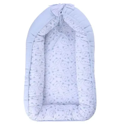 Ninho Din Don Para Mini Berço Em Malha Ursinho Star Azul Ninho Din Don Para Mini Berço Em Malha Ursinho Star Azul