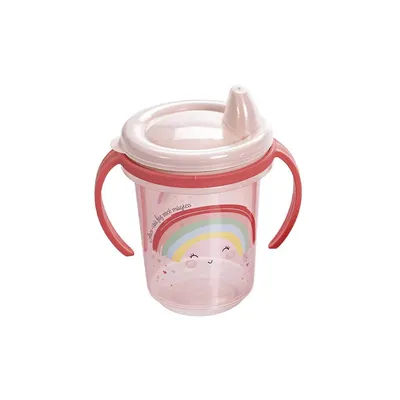 Caneca Plasútil Modelo Trio Linha Arco Íris 330ml Rosa