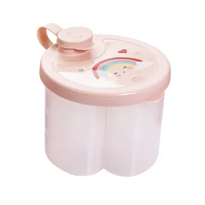 Dosador De Leite Em Pó Plasútil Arco Íris 330ml Rosa
