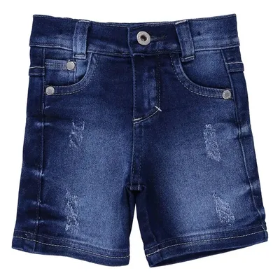 Bermuda Jeans Baby Gijo Com Lycra Used E Puído Menino Bermuda Jeans Baby Gijo Com Lycra Used E Puído Menino