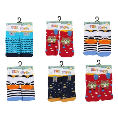 Kit Com 6 Pares de Meia Fun Socks Carinho Winston Colorido Kit Com 6 Pares de Meia Fun Socks Carinho Winston Colorido