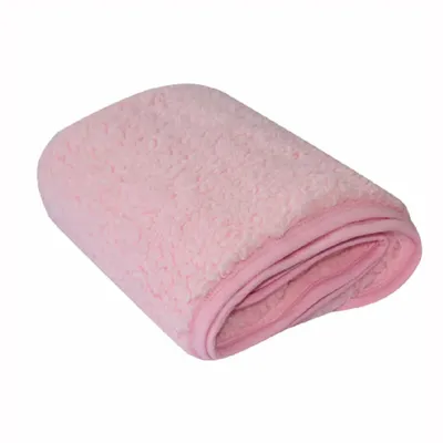 Manta Felpuda Lisa Zip 110x80 Rosa Manta Felpuda Lisa Zip 110x80 Rosa