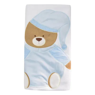 Manta Zip Com Bordado Urso Nino110x80 Azul Claro Manta Zip Com Bordado Urso Nino110x80 Azul Claro