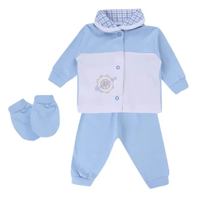 Pagão Dayane Baby Com 02 Peças Em Suedine Bordado + Luvas