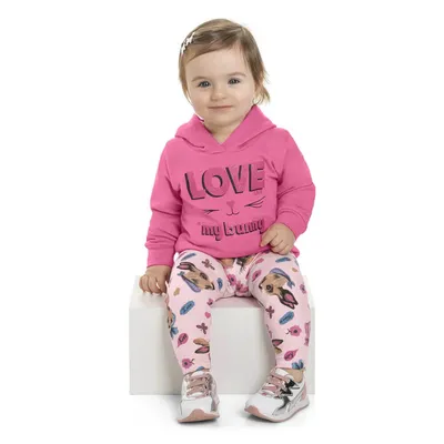 Conjunto Moletom Livy Blusa Manga Longa Love My Bunny + Calça Conjunto Moletom Livy Blusa Manga Longa Love My Bunny + Calça