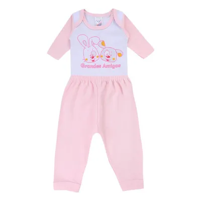 Conjunto Babynha Body Manga Longa Grandes Amigos + Mijão