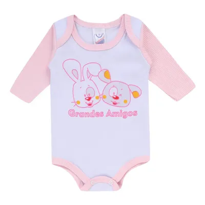 Conjunto Babynha Body Manga Longa Grandes Amigos + Mijão