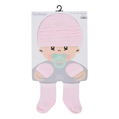Kit Enxoval Centopé Gorro Trabalhado + Luva + Meia Cor 3 Kit Enxoval Centopé Gorro Trabalhado + Luva + Meia Cor 3