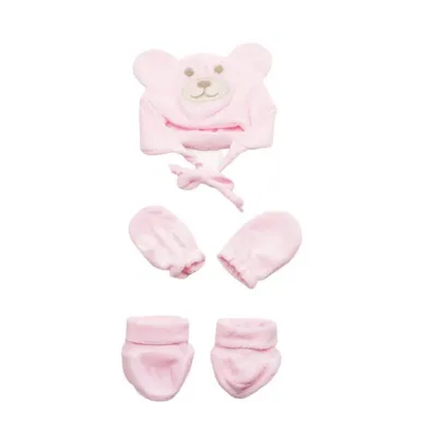 Kit Everly Touca + Luva + Sapatinho Plush Carinha Kit Everly Touca + Luva + Sapatinho Plush Carinha