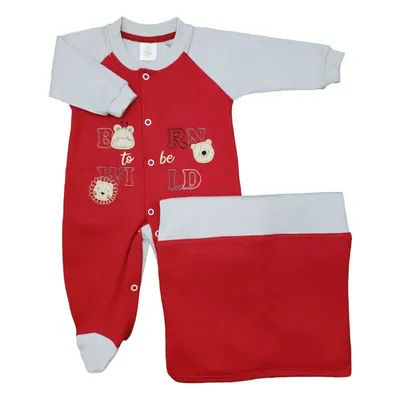 Saída Maternidade Presente de Anjo Suedine Bordado Wild Safari