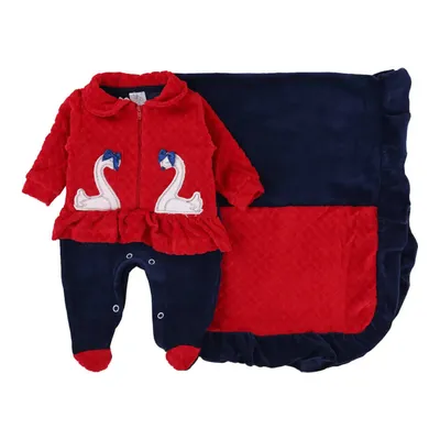 Saída Maternidade Baby Gijo Plush Bordado Cisnes + Manta Saída Maternidade Baby Gijo Plush Bordado Cisnes + Manta