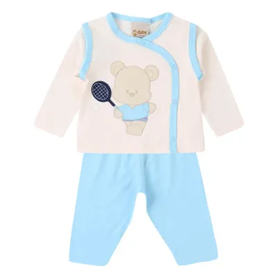Pagão Doces Momentos Com 02 Peças Meia Malha Bordado Urso Pagão Doces Momentos Com 02 Peças Meia Malha Bordado Urso