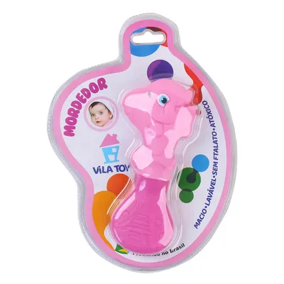 Mordedor Vila Toy Formato De Peixinho Rosa Mordedor Vila Toy Formato De Peixinho Rosa
