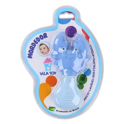 Mordedor Vila Toy Formato De Caranguejo Azul Mordedor Vila Toy Formato De Caranguejo Azul