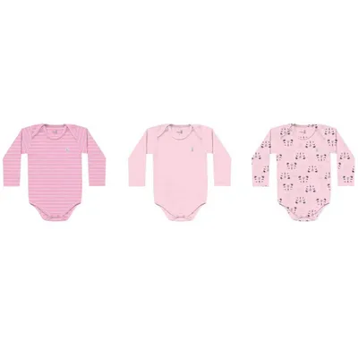 Kit Body Kiko Baby Manga Longa 03 Peças Estampado Oncinha Kit Body Kiko Baby Manga Longa 03 Peças Estampado Oncinha