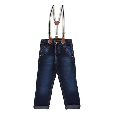 Calça Jeans Gijo Kids Com Big Used Com Suspensório Calça Jeans Gijo Kids Com Big Used Com Suspensório