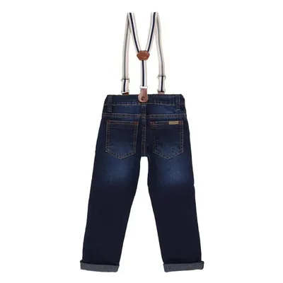 Calça Jeans Gijo Kids Com Big Used Com Suspensório Calça Jeans Gijo Kids Com Big Used Com Suspensório