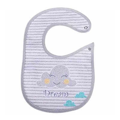 Babador Minasrey Baby Nice Com 02 Peças Estampado Cinza