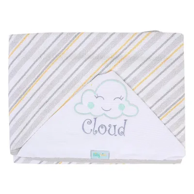 Toalhão De Banho Minasrey Baby Nice Felpa Capuz Bordado Cinza