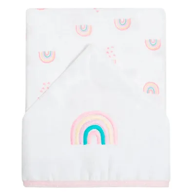 Toalha de Fralda Papi Soft com Capuz Estampado e Bordado