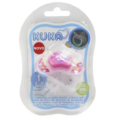 Chupeta Kuka Lumina Ortodôntica Tamanho 1 Rosa Chupeta Kuka Lumina Ortodôntica Tamanho 1 Rosa
