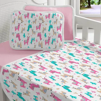 Jogo Lençol Sul Brasil Estampa Baby Ilhama Menina Jogo Lençol Sul Brasil Estampa Baby Ilhama Menina