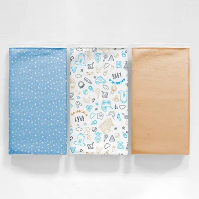 Pano De Boca Sul Brasil Duplo Baby Azul Menino 03 Peças