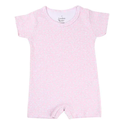 Macacão Curto Junkes Suedine Estampa Florzinha