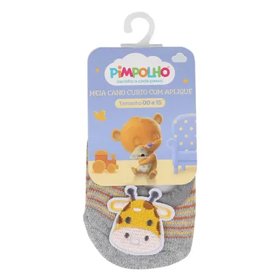 Meia Sapatilha Pimpolho Menino Sortido Com Aplicação