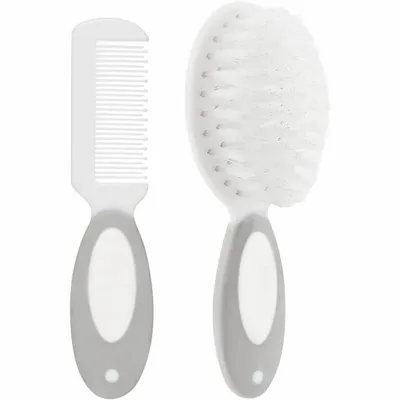 Kit Pente E Escova Buba Cor Cinza Kit Pente E Escova Buba Cor Cinza
