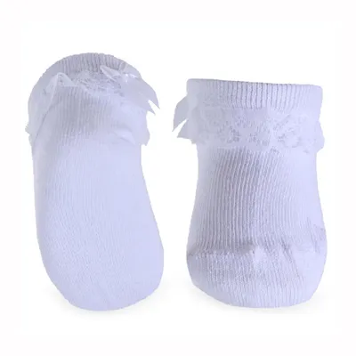 Meia infantil Brando Festa Em Renda Com Laço Meia infantil Brando Festa Em Renda Com Laço