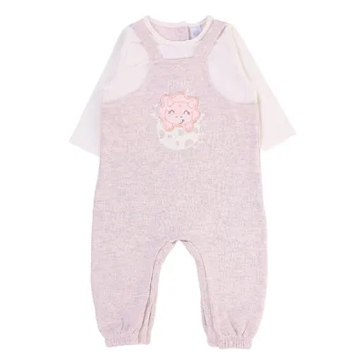 Macacão Longo Baby Gijo Aplique Dino Na Jardineira