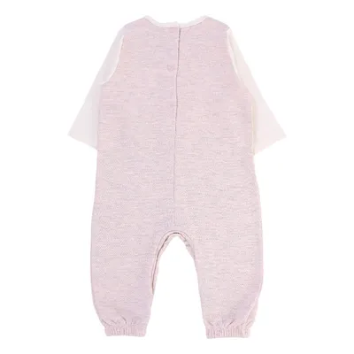 Macacão Longo Baby Gijo Aplique Dino Na Jardineira