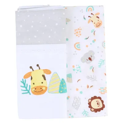 Cueiro Baby Gijo 02 Peças Cute Animals 80x80 Neutro