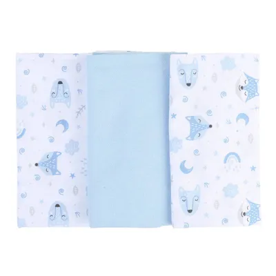 Cueiro Baby Gijo Cute Animals 03 Peças Menino 50 x 80 Cueiro Baby Gijo Cute Animals 03 Peças Menino 50 x 80