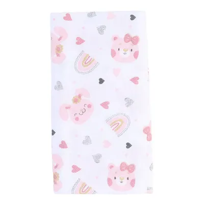 Cueiro Baby Gijo Cute Animals 03 Peças Menina 50 x 80 Cueiro Baby Gijo Cute Animals 03 Peças Menina 50 x 80