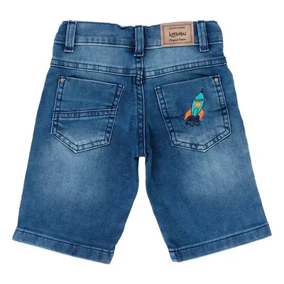 Bermuda Jeans Kookabu Com Bordado De Foguete Bermuda Jeans Kookabu Com Bordado De Foguete