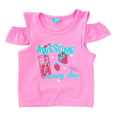 Blusa Manga Curta Cavada Kookabu Menina Estampa Morango