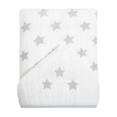 Toalha Papi Soft Com Capuz Bordado Star Cinza