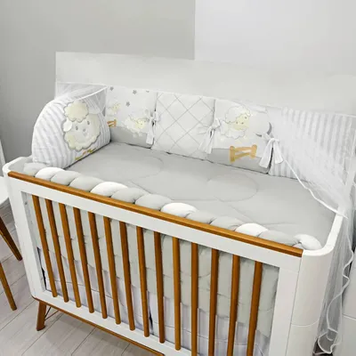 Kit Berço Trança Din Don Carneirinho - 09 Peças