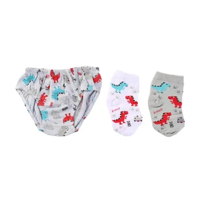 Kit Winston Meias + Cueca - 03 Peças