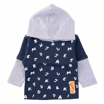 Blusão Kookabu Duas Cores Estampa Letras Com Capuz Blusão Kookabu Duas Cores Estampa Letras Com Capuz