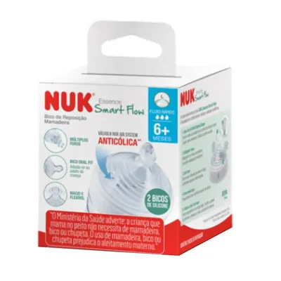 Bico De Mamadeira Bebê Nuk Essence Silicone Fluxo Rápido Bico De Mamadeira Bebê Nuk Essence Silicone Fluxo Rápido