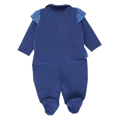 Macacão Longo Le Bhua Detalhe Blusa Estampado Com Pé