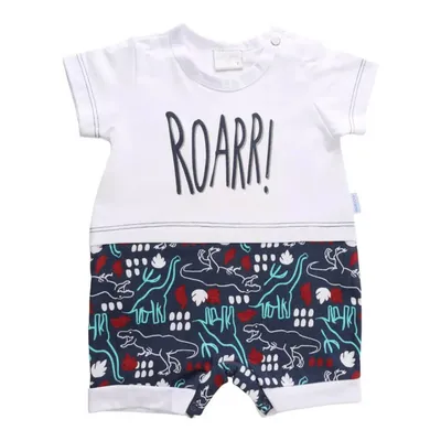 Macacão Curto Miniclo Estampa Dinossauro Roar