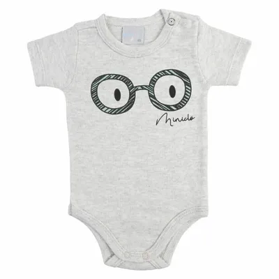 Conjunto Bebê Miniclo Body Estampa Óculos + Bermuda Zebrinhas