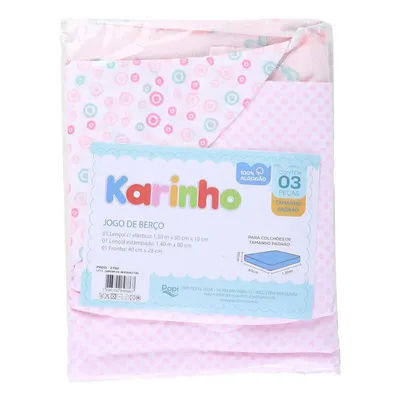 Jogo De Berço Padrão Papi Karinho Borboletas - 03 Peças